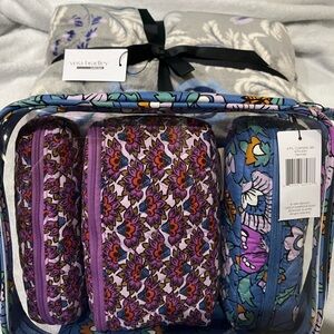 Vera Bradley Blanket and make up bag set